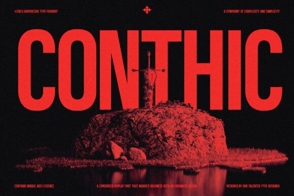 Conthic: A Bold Display Font for Creative Projects
