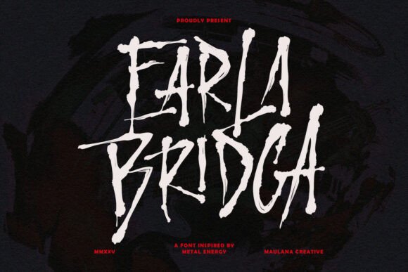 Earla Bridga: A Raw Brush Display Font for Handmade Products