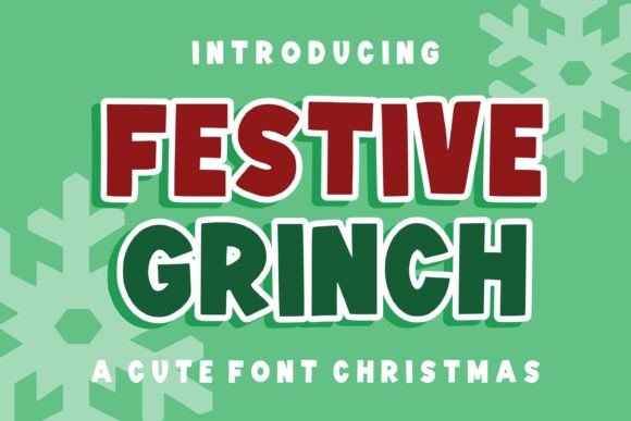 Festive Grinch Font for Creative Craft Projects