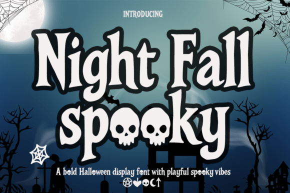 Night Fall Spooky Font for Halloween Branding