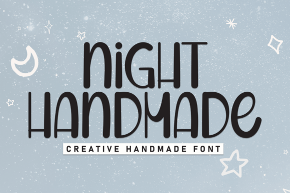 Night Handmade Display Font for Handmade Sellers