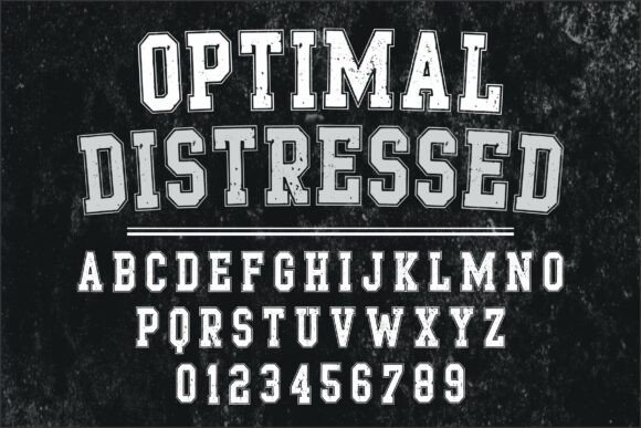 Optimal Distressed Font for Creative Makers