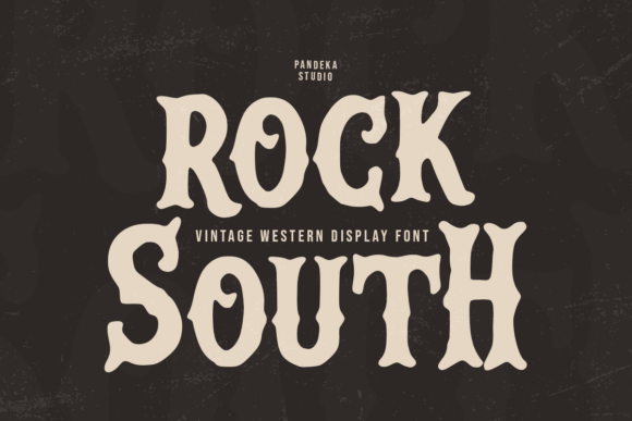 Rock South Font for Handmade Labels and Vintage Product Branding