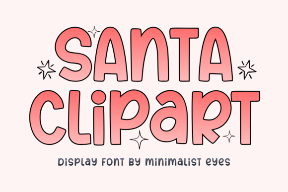 Santa Clipart Font for Holiday Creations