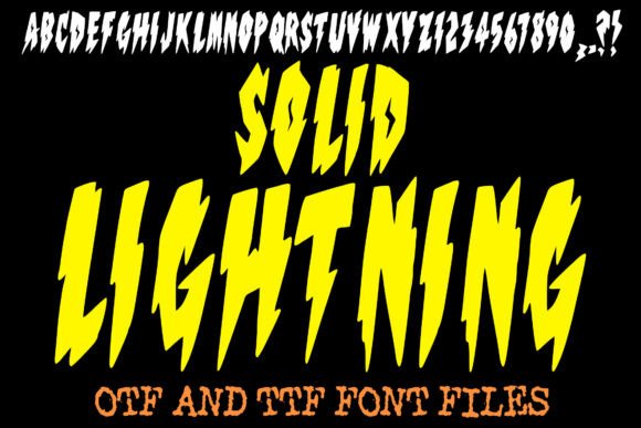 Solid Lightning Font for Bold Design