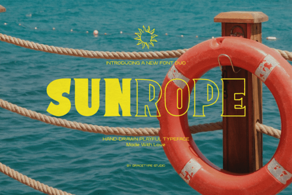 Sunrope Duo: A Hand-Drawn Playful Typeface for Digital Designers