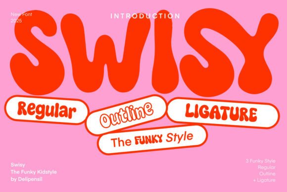 Swisy The Funky Kidstyle Display Font for Web Headlines