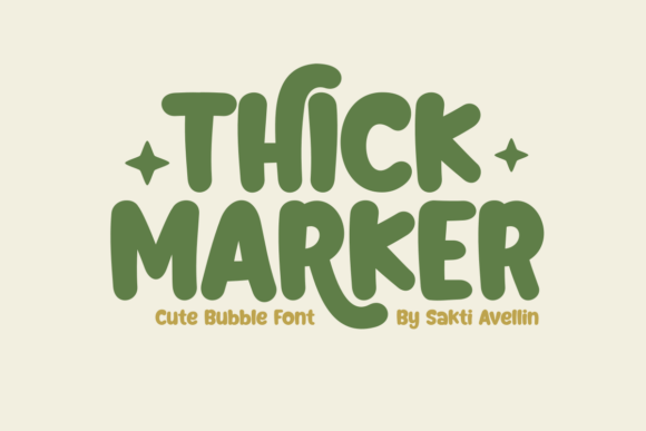 Thick Marker: A Display Font for Cheerful Brand Design
