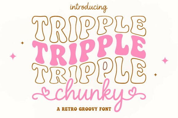 Tripple Chunky Duo Display Font for Playful Editorial Design