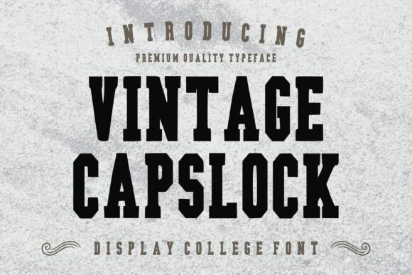 Vintage Capslock Font for Handmade Labels and Vintage Branding