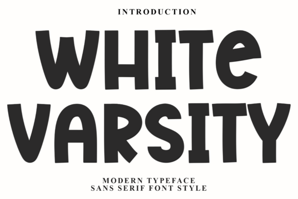 White Varsity Font for Creative Projects